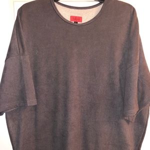 Killion terry grey drop shoulder box cut tee